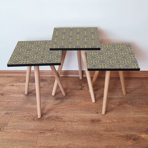 Hanah home Set 3 stočića 3Shp238 Grey Cene