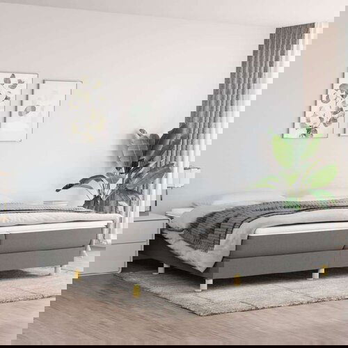  Za krevet s oprugama tamnosivi 200x200 cm od tkanine Cijene