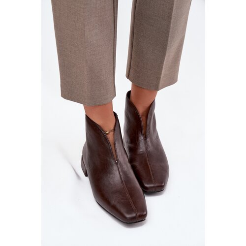 Boto Women&amp;#039;s ankle boots with delicate heel chocolate Elvienne Slike