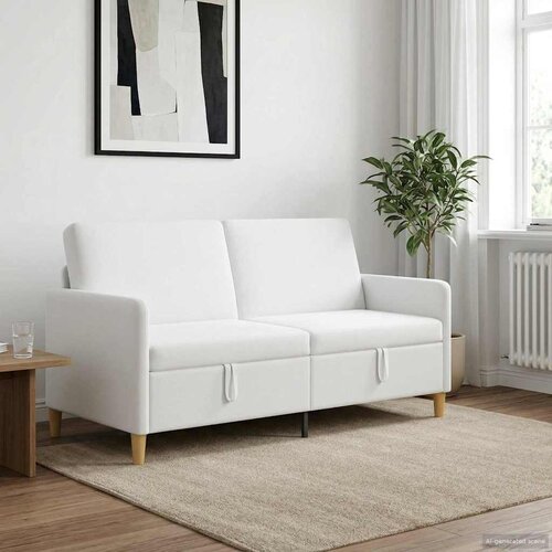 SOFA s pohranom Bijela 172 x 78 x 87 cm Poliester Cijene