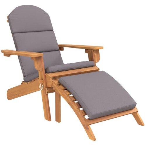 Maison Chic Vrtni Stoli - Stol za vrt adirondack z naslonom za noge trden akacijev les JS611, (21878592) Slike