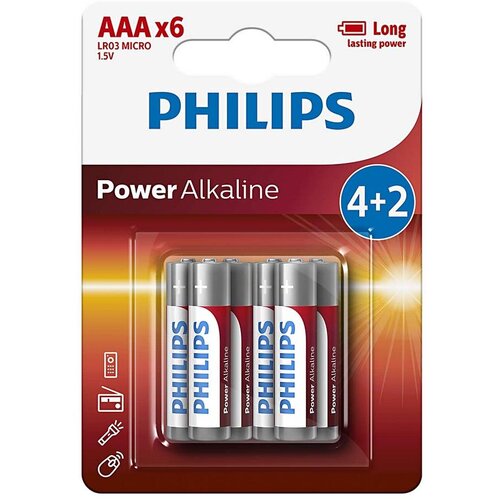 Philips LR03P6BP/10 - 6 kom alkalnih AAA baterija POWER ALKALINE 1,5 V 1150 mAh Cene