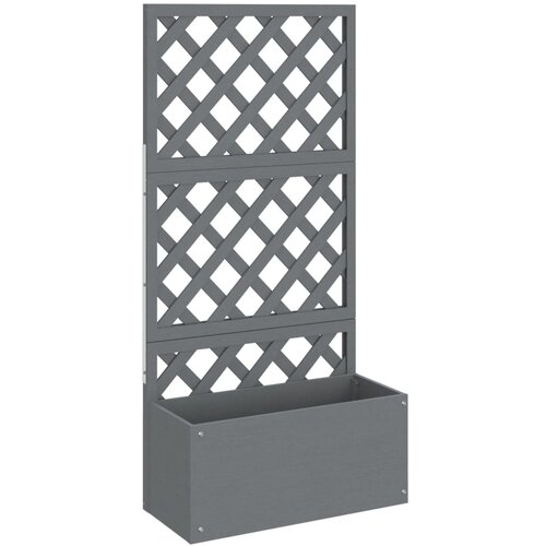  Sadilica s re&amp;scaron;etkom siva 65 x 33 x 135 cm WPC Slike