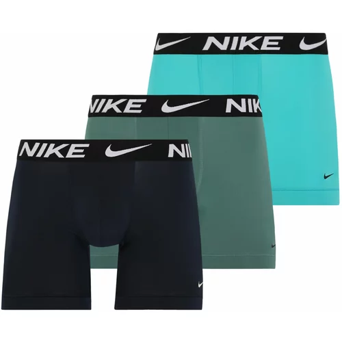 Nike Športne spodnjice voda / zelena / črna / pegasto bela