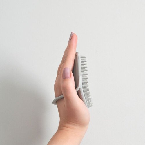 Shnuggle meka silikonska četka za kupanje - Grey Slike