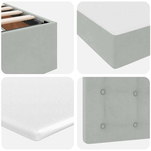  Krevet s od storage s madracem Svijetlo siva 90 x 200 cm Bar&amp;scaron;un Slike