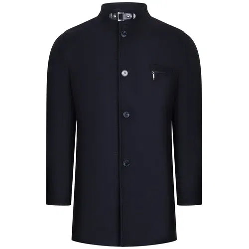 Dewberry PLT8367 MEN'S COAT-LIGHT STRAIGHT BLACK