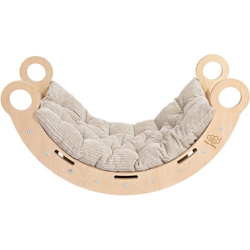MeowBaby Velika Dream Rocker Beli les in lestev z bež blazino, (21625978) Cene