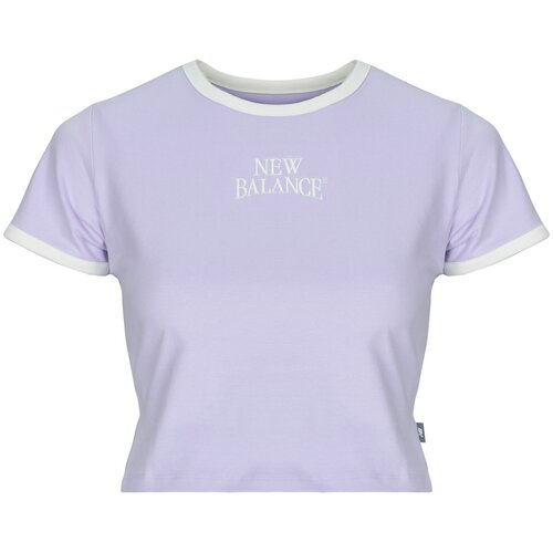 New Balance LINEAR HERITAGE RINGER TSHIRT Ljubičasta Slike