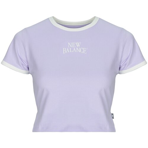 New Balance Majice s kratkimi rokavi LINEAR HERITAGE RINGER TSHIRT Vijolična Slike