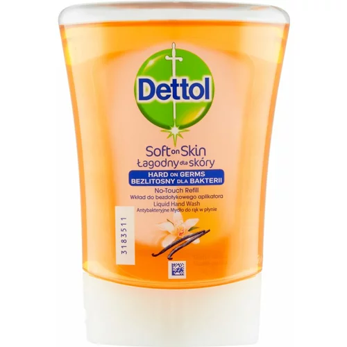 Dettol Soft on Skin No-Touch Refill polnilo za brezstični dozirnik mila Sweet Vanilla 250 ml