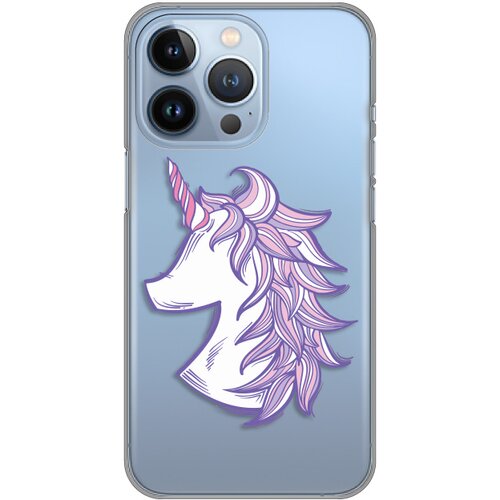 Telempire silikonska maska print skin za iphone 13 pro 6.1 purple unicorn providna Cene