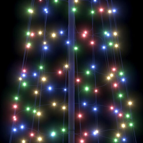  LED Božićno drvce s zemljanim klinovima &amp;Scaron;areni 400 cm Željezo Slike