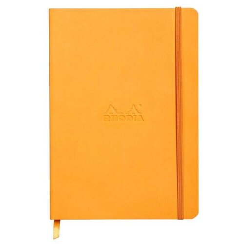 Notes A5, Rhodiarama soft, s gumicom, diktando crte, narančasti Cene