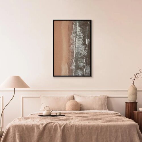  Slika - Shore Line (1 Part) Vertical 40x60 U crnom drvenom okviru Slike