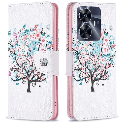 INORCO Za Realme C55 etui za telefon s tiskanjem vzorcev, popolna zaščita, lupina denarnice iz usnja PU s stojalom, (22037012) Cene