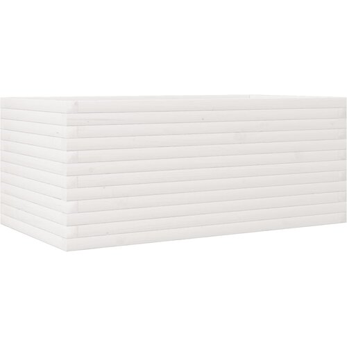  Vrtna sadilica bijela 110x60x45,5 cm od masivne borovine Slike