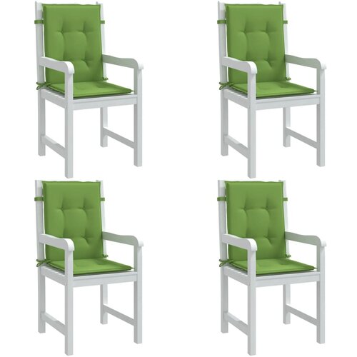  Jastuci za stolice 4 kom pro&amp;scaron;arano zeleni 100x50x4 cm tkanina Slike