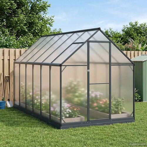  Vrtni staklenik s vratima Antracit 183,5 x 363,5 x 207 cm Cijene