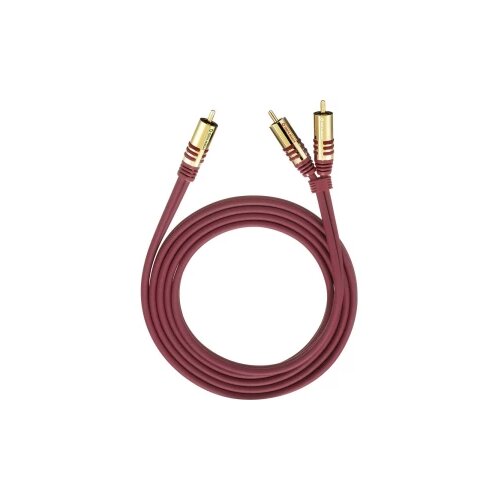 Oehlbach 20562 Cinch audio Y-kabel [2x mu&scaron;ki cinch konektor - 1x mu&scaron;ki cinch konektor] 2.00 m crvena pozlaćeni kontakti Cijene