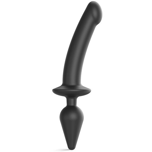 Strap-On-Me Semi-Realistic Switch Plug-in 2in1 Dildo & Butt Plug Black XXL Cene