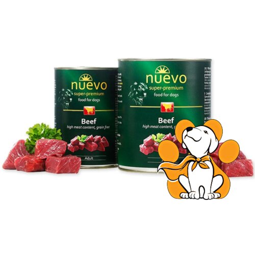 Nuevo grain Free Beef 800g, Lako Svarljiva Hrana Za Pse Bez Žitarica Slike