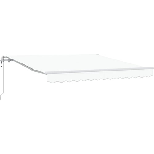 VidaXL Automatska uvlačiva tenda bijela 350x250 cm, Zamjenska tkanina za tendu 3.5x2.5 m bijela Slike