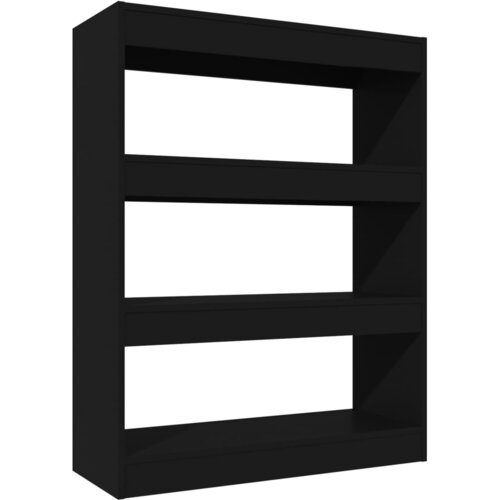 Maison Chic Knjižna omara - Knjižni regal črna 80x30x103 cm konstruiran les, (21723115) Slike