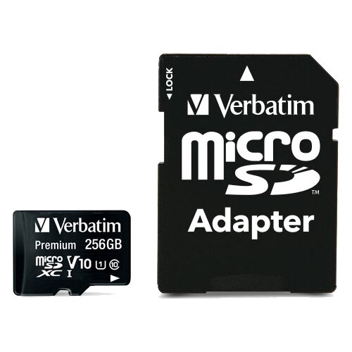 Verbatim U1 Micro SDXC 256 GB Class 10 spominska kartica + adapter, (20282490) Cene