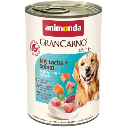  Ekonomično pakiranje animonda GranCarno Original 12 x 400 g - Losos i &scaron;pinat Cijene