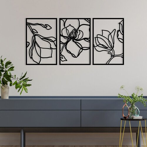 Wallity zidna dekoracija Adda, 120x56,5cm, Crna Slike