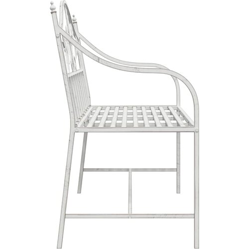  Vrtna klupa Antič White 104 x 52,5 x 89 cm Čelik Slike