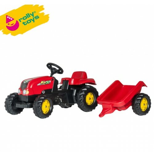 Rolly Toys traktor na pedale sa prikolicom rollykid-x crveni Slike