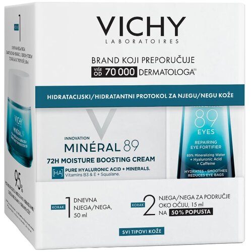 Vichy Winter promo, Mineral89 krema LIGHT 50ml + Mineral89 serum za oči 15ml Slike