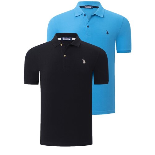 Dewberry DUO SET T8561 MENS TSHIRT-BLUE-BLACK Cijene