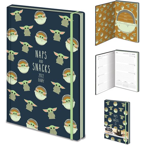 Grindstore Wholesale STAR WARS THE MANDALORIAN (NAPS &amp;amp; SNACKS) 2022 DIARY beležka Slike