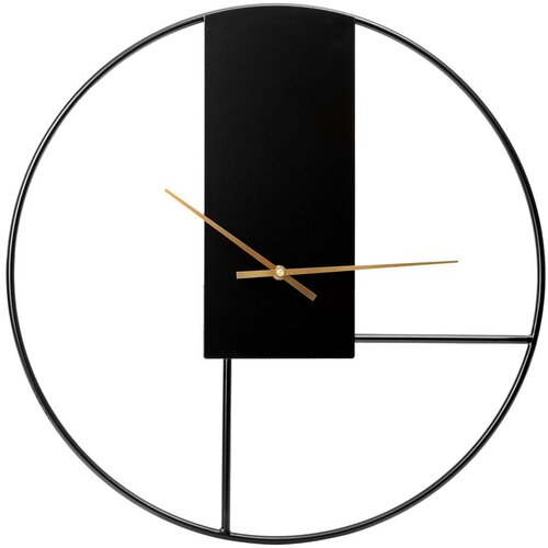  Zidni sat, prečnik 50 cm, 1xAA, crna/zlatna Cene