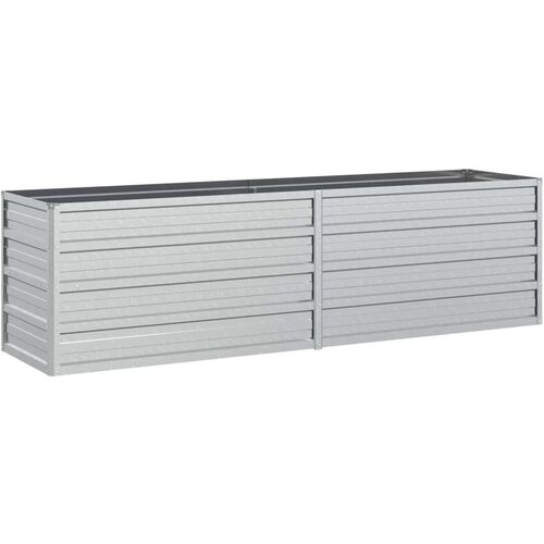 VidaXL Povi&amp;scaron;ena vrtna gredica 160 x 40 x 45 cm pocinčani čelik srebrna Slike