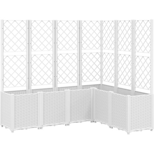 Maison Chic Cvetlično korito - Cvetlični Lonec z oporno mrežo belo 160x120x140 cm PP, (21789639) Cene