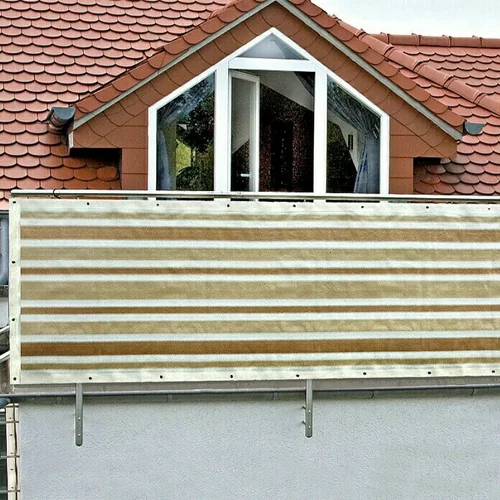 GARDOL zaštita od pogleda za balkon (bež-bijele boje, 5 x 0,9 m)