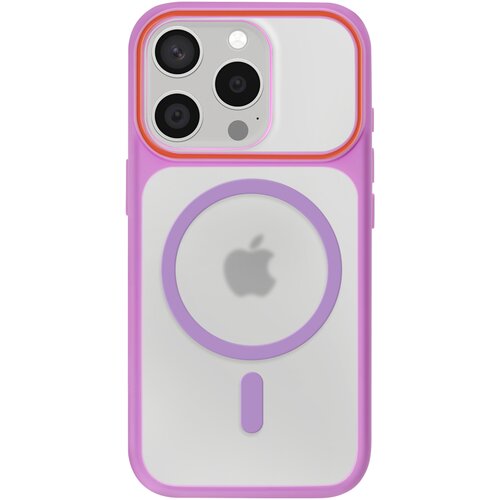 AVIZAR Ovitek MagSafe za iPhone 15 Pro, zadnja stran z dimnim efektom z ojačanim silikonskim okvirjem, Vijolična, (5000189612) Cene