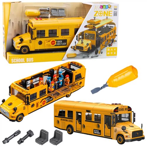 Lean Toys Komplet za izdelavo šolskega avtobusa za struženje, rumen, 48 kosov Cene