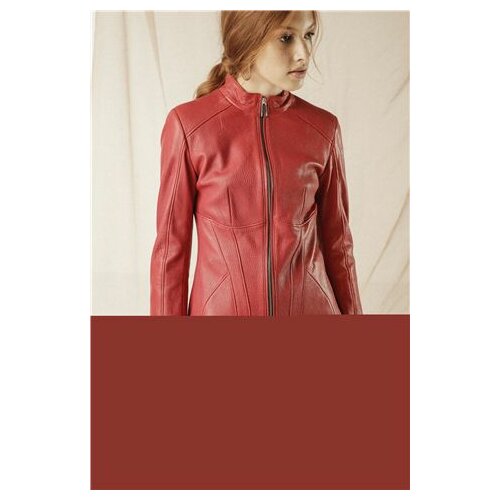 Mona ženska crvena kožna jakna 8051001-9 Slike