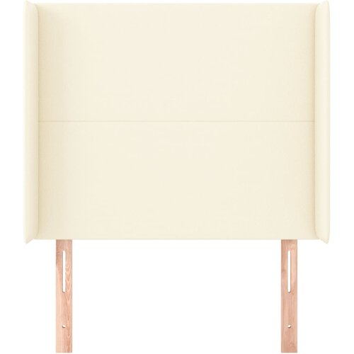  Uzglavlje s u&amp;scaron;ima krem 103x16x118/128 cm od umjetne kože Slike