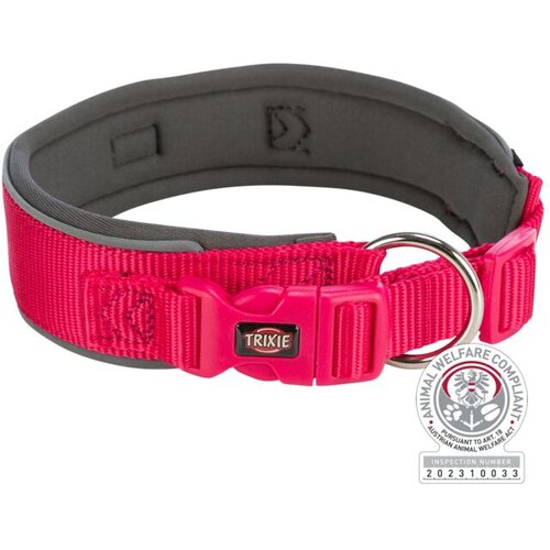  Ogrlica Premium ekstra &scaron;iroka L XL 53 62 cm/50 mm roze/siva Cene