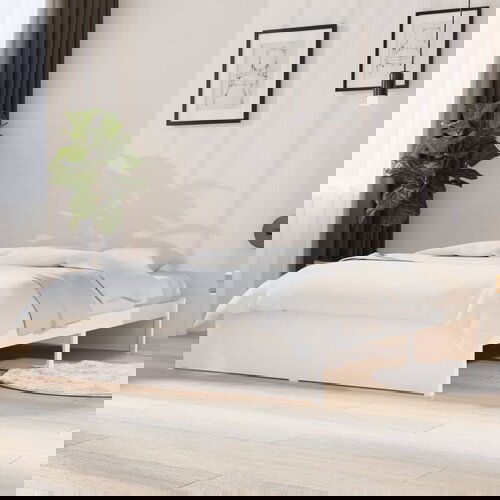 Furnova Posteljni okvir bel iz trdnega lesa 135x190 cm, (21936076) Slike