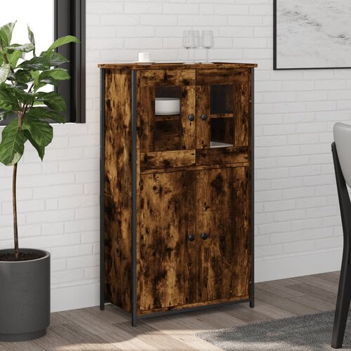  Visoka komoda boja hrasta 62x32x106,5 cm od konstruiranog drva Slike