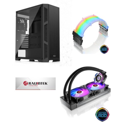 Raijintek ARCADIA III TG + EOS 240 RBW + FOS ADD CABLE - 24P Cene