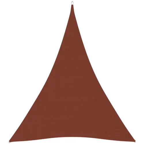 vidaXL Senčno jadro oksford blago trikotno 3x4x4 m terakota, (20609259)