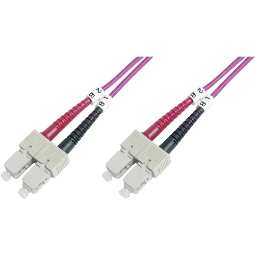 Digitus DK-2522-01-4 steklena vlakna optična vlakna priključni kabel [1x moški konektor SC - 1x moški konektor SC] 50/125 µ Multimode OM4 1.00 m, (20435022)